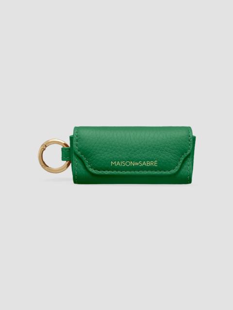 MAISON de SABRÉ Women's Leather Lipstick Charm - Emerald Lily