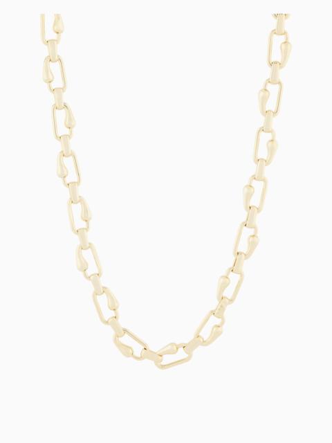 EMPORIO ARMANI GOLD-TONE BRASS CHAIN NECKLACE
