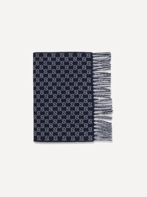 GUCCI Wool and cashmere Scarf with a gradient GG motif