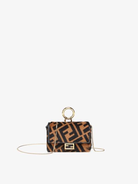 FENDI Brown sheepskin charm