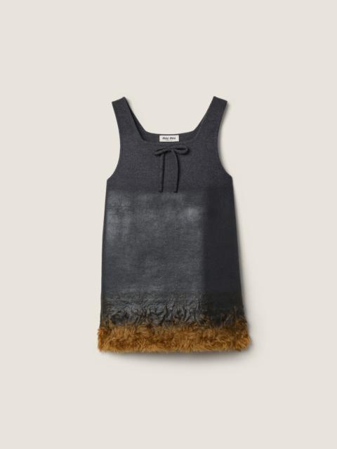Miu Miu Double wool and shearling dress
