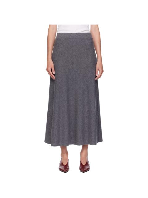 LISA YANG Gray Torie Midi Skirt