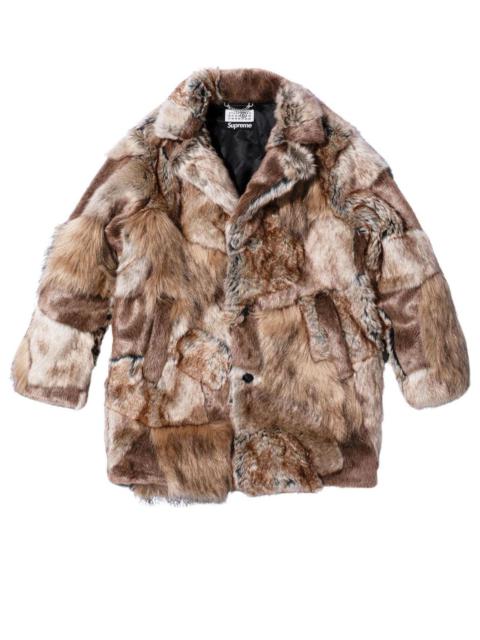 Supreme Supreme x Mm6 Maison Margiela Patchwork Faux Fur Coat 'Brown Tan' SUP-SS24-118