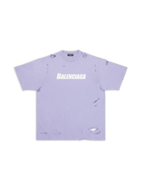 Destroyed T-shirt Boxy Fit in Purple