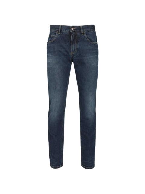 Dolce & Gabbana metal regular denim trousers