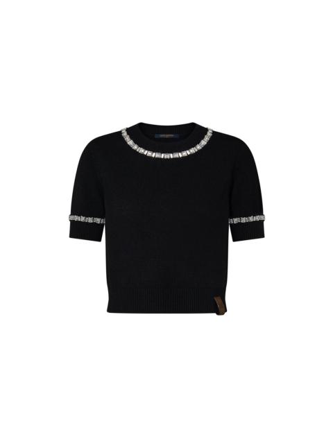 Louis Vuitton Beaded Trim Knit Top
