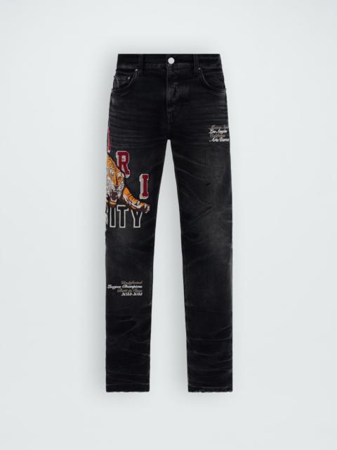 AMIRI VARSITY TIGER STRAIGHT JEAN
