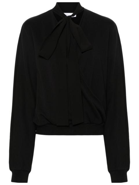 Blumarine V-Neck Sweatshirt With Bow