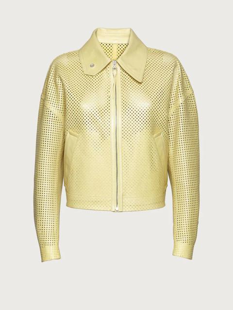 FERRAGAMO PERFORATED NAPPA JACKET