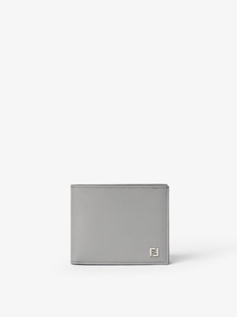 FENDI Squared FF Wallet Light gray leather bi-fold wallet