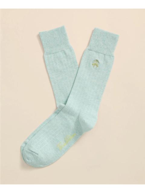 Brooks Brothers Cotton Blend Ribbed Socks