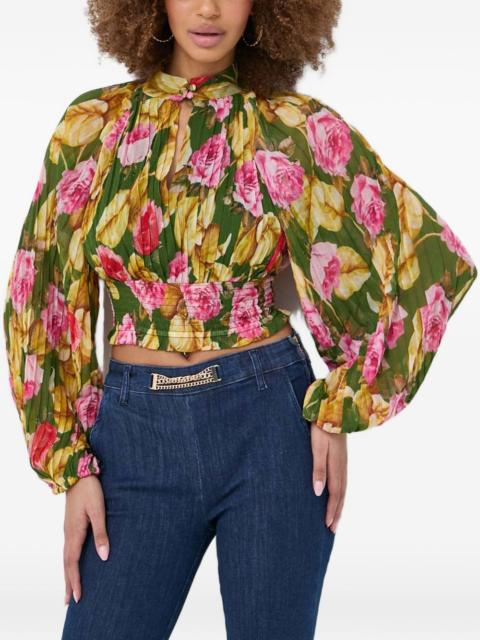 GUESS USA high-neck floral blouse