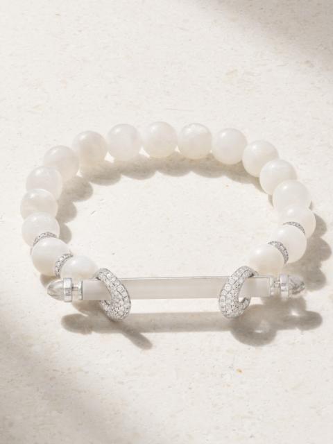 ANANYA Chakra 18-karat White Gold Multi-stone Bracelet