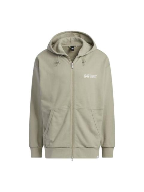 adidas adidas Verbiage Hoodie Jackets 'Olive Green' IK3511
