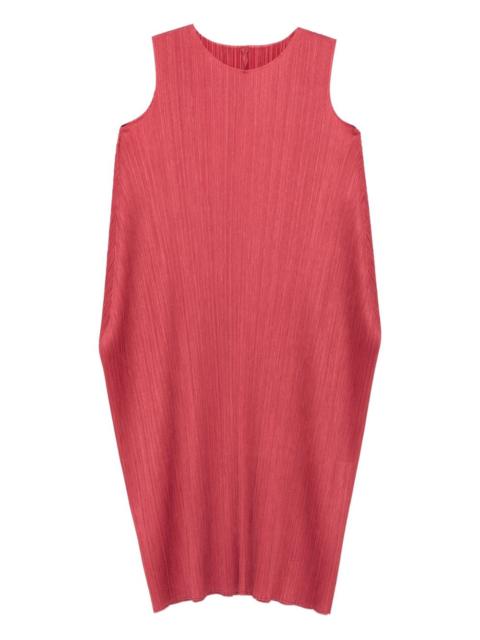 Pleats Please Issey Miyake pleated sleeveless day dress