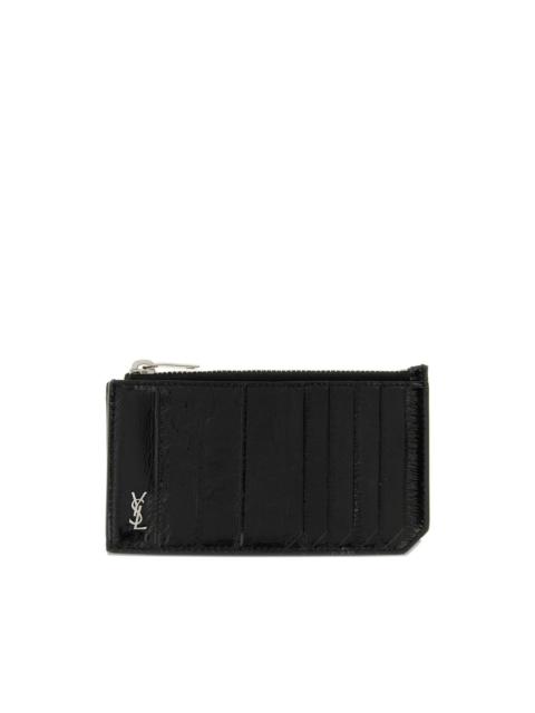SAINT LAURENT zip-up card holder