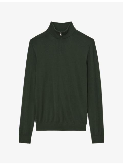 REISS Blackhall Half-Zip Merino Wool Jumper