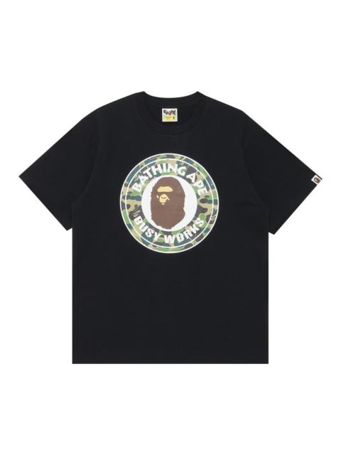 A BATHING APE® BAPE 1st Camo Busy Works Tee 'Black/Green'