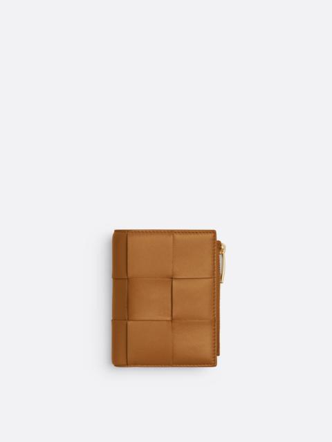 small bi-fold zip wallet