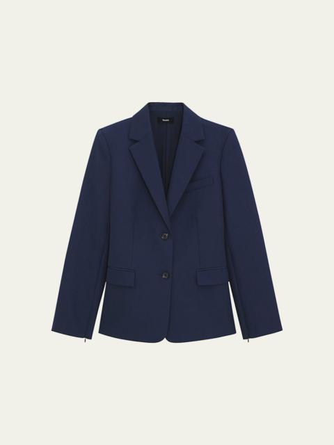 Theory Two-Button Zip-Sleeve Jacket