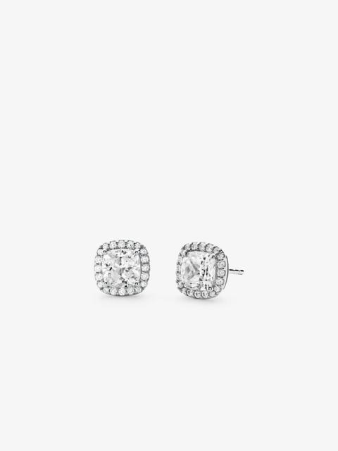 MICHAEL KORS Precious Metal-Plated Sterling Silver Pavé Stud Earrings