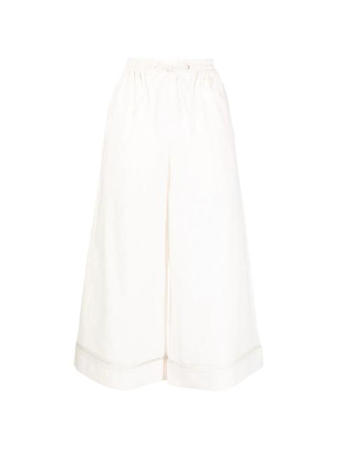 Yves Salomon wide leg cropped trousers