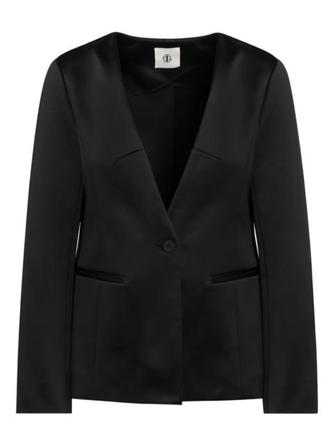 The . Garment single-breasted blazer