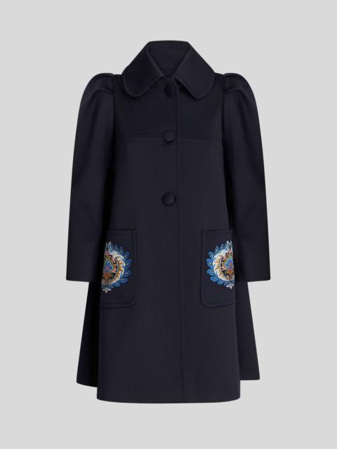 COAT WITH PUFFED SLEEVES