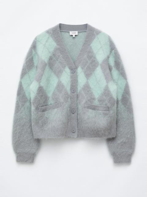 & Other Stories Mohair Blend Argyle Cardigan