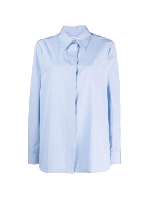 Jil Sander concealed-fastening striped cotton shirt