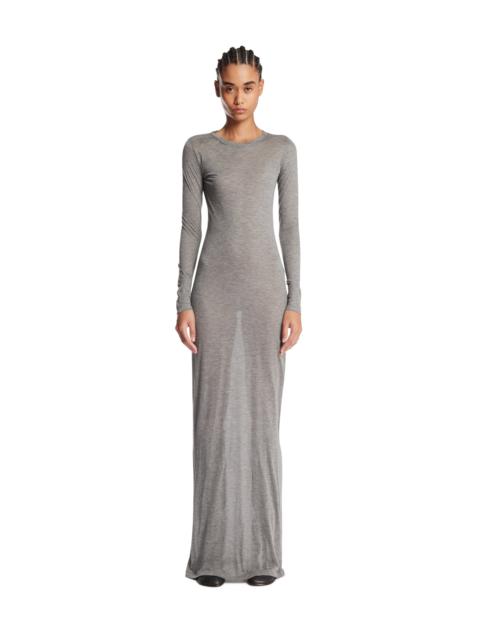 7 For All Mankind Gray Fitted Long Dress