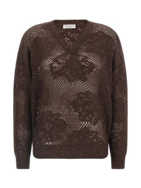 Brunello Cucinelli 'Flower Lace' Sweater