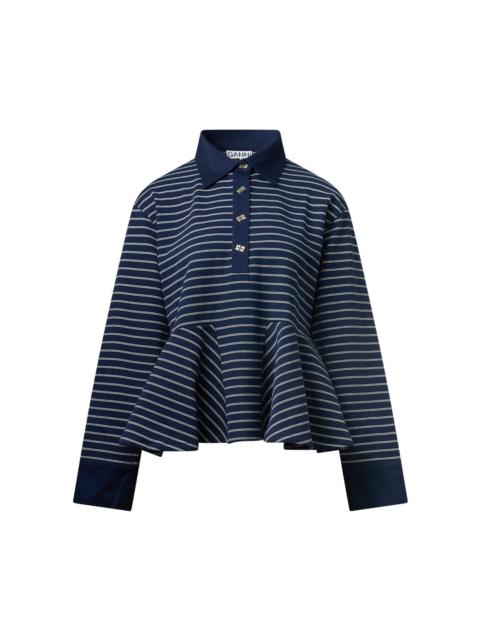 Single Pique Peplum Polo