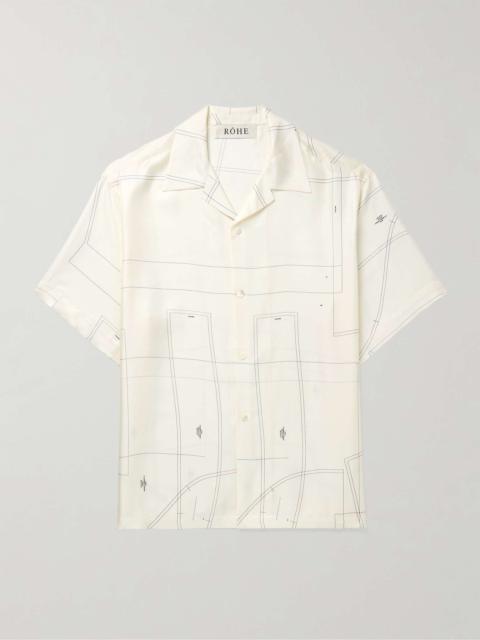 RÓHE Camp-Collar Printed Silk-Twill Shirt