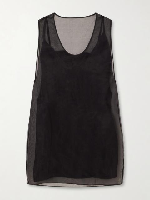 AMI Paris Silk-organza Top