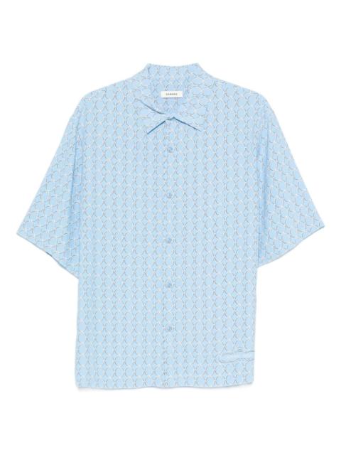 Sandro geometric-pattern shortt-sleeve shirt