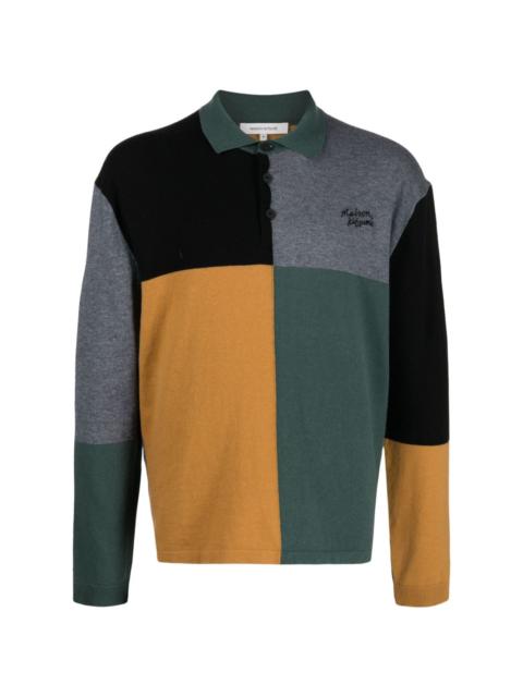 Maison Kitsuné colour-block knitted polo jumper