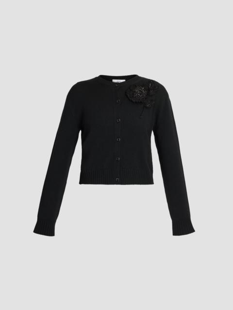 Erdem EMBELLISHED MERINO WOOL CARDIGAN