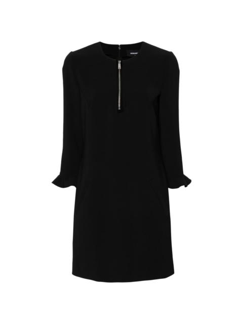 round-neck shift minidress