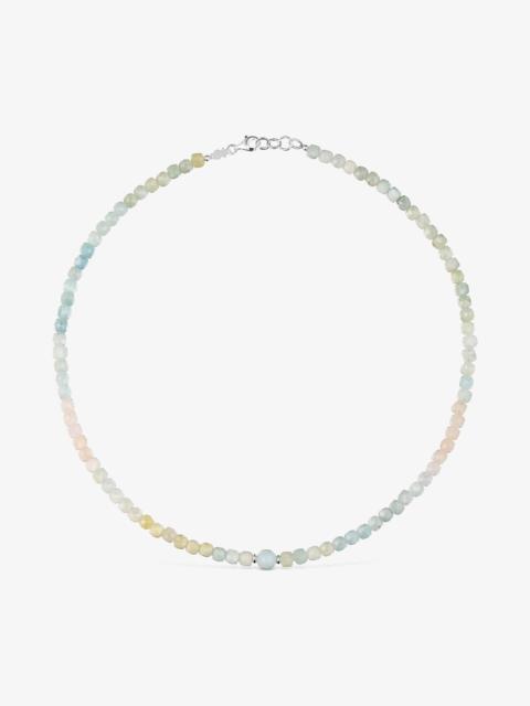 TOUS Short silver Necklace with multicolored beryllium Basic Colors