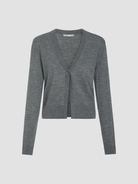 DEREK LAM 10 CROSBY Women's Jesse Mercerized Wool-Cashmere Cardigan - Thunder