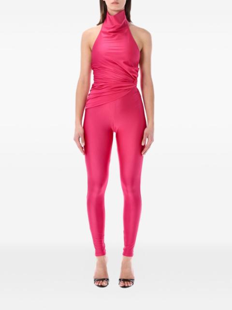 THE ANDAMANE Tatiana halter draped jumpsuit