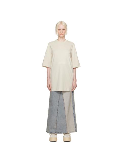 MM6 Maison Margiela Beige Printed Minidress