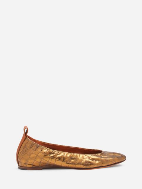 Lanvin THE BALLERINA IN CROCODILE-EFFECT LEATHER