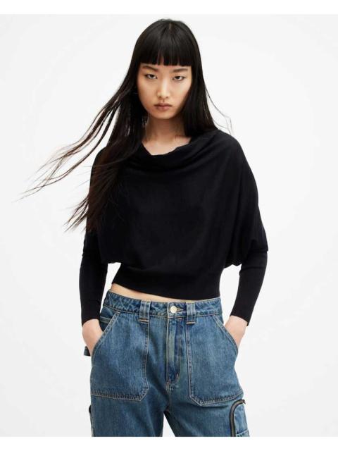 ALLSAINTS RIDLEY CROPPED MERINO WOOL SWEATER