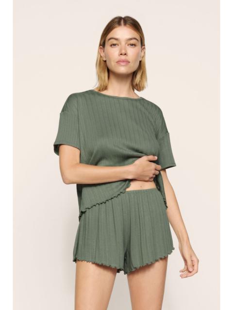 eberjey Pointelle Short Sleeve Tee
