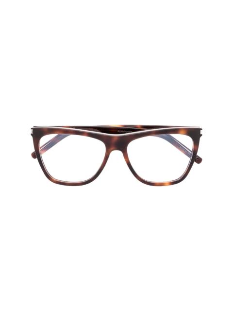 wayfarer-frame glasses