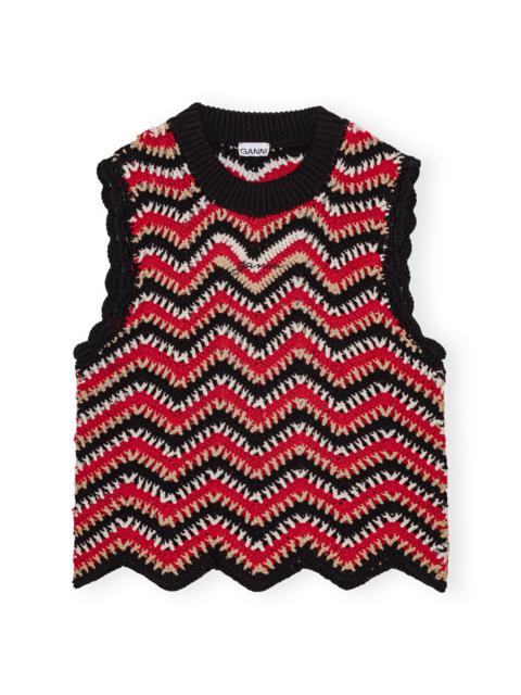 GANNI COTTON CROCHET VEST