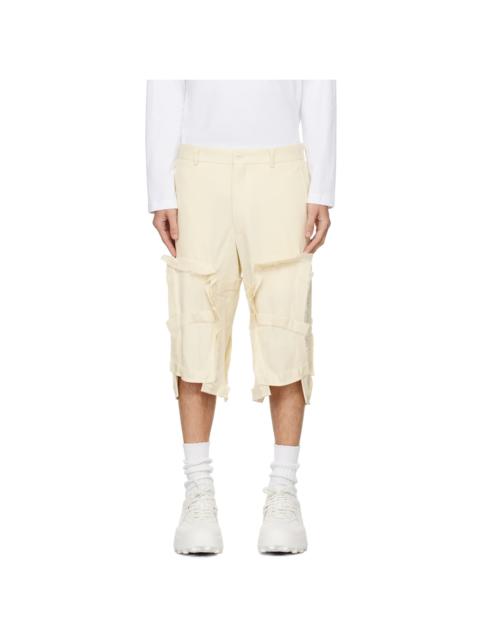 Comme des Garçons Homme Plus Off-White Distressed Shorts