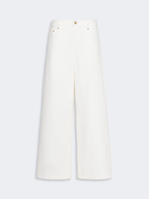 'S Max Mara ELLISSE Cotton bull trousers - WHITE